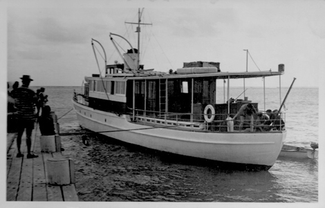 A large boat at a jetty