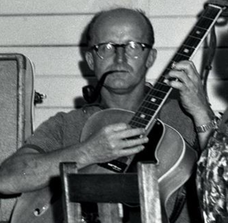 Black and white photo circa 1960 of Jim Redhead from Tradewinds cabaret, Lord Howe