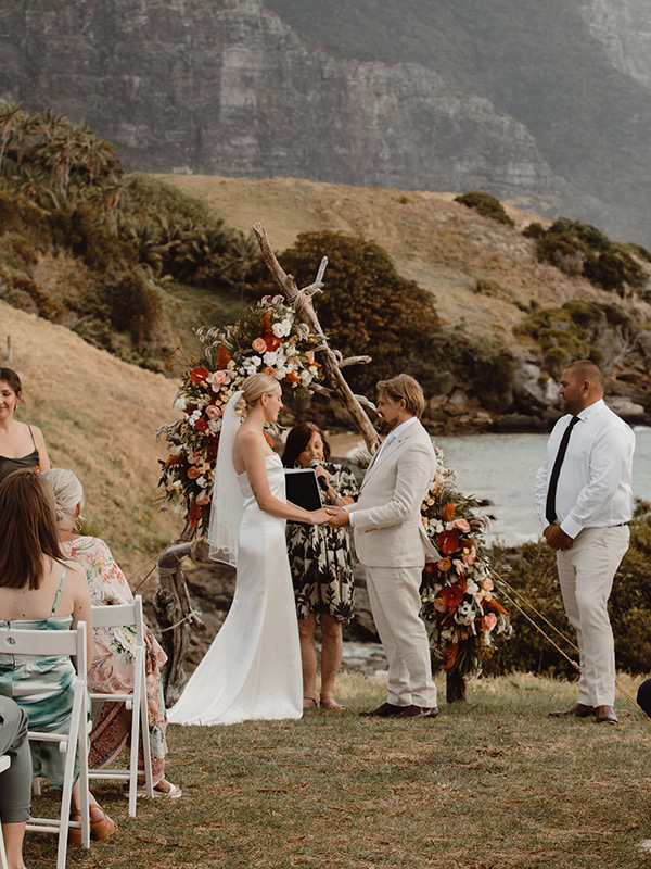 Anna Van Gelderen and Dylan Prohm on their Wedding Day. They were married on 16 March 2024 at Lover’s Bay. Friends and family came from near and far to celebrate with us. We had the very best day and would like to thank all our local vendors for making it perfect.