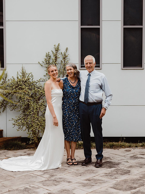 Anna Van Gelderen and Dylan Prohm on their Wedding Day. They were married on 16 March 2024 at Lover’s Bay. Friends and family came from near and far to celebrate with us. We had the very best day and would like to thank all our local vendors for making it perfect.