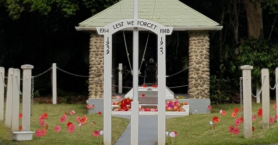 Each year Anzac Day commemoration ceremony is held here at the Lord Howe Island Cenotaph.