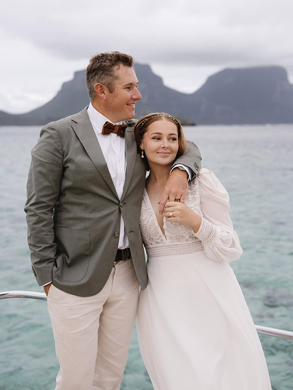 Congratulations to Brad and Bree Wilson on their wedding day on 12 May 2024 at Lover’s Bay.