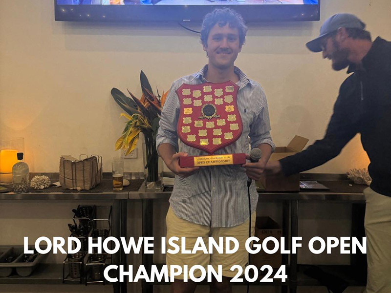 A photo of the Lord Howe Island Golf Open Champion for 2024.