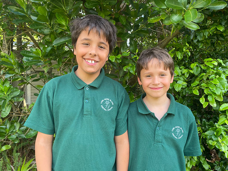 A photo of new students Miles and Leon.