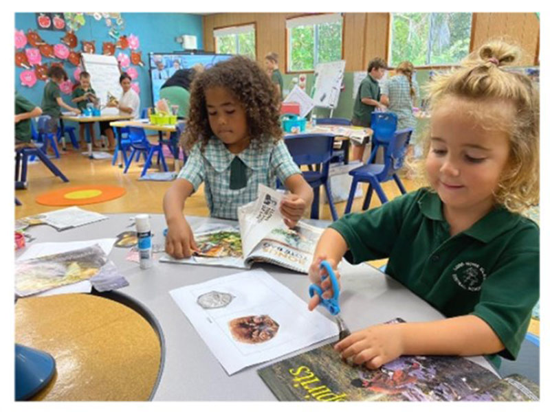 Lord Howe Island Central students are busily working at their desk.