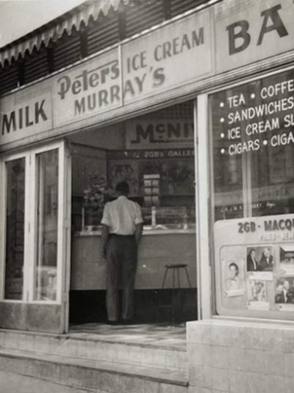 The Murray family milk bar in Phillip Street, Sydney, where David got his ‘big break’ – post war employment with Ansett Airlines.