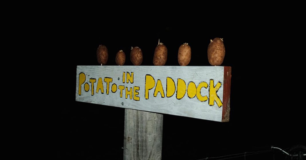 An image of the Potato in the Paddock sign.