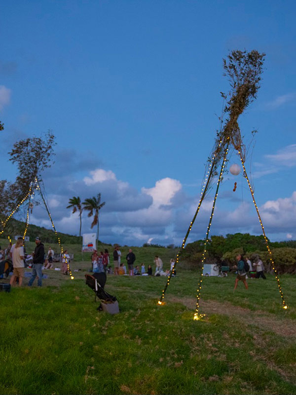 A group of people out enjoying the Potato in the Paddock event recently held on Lord Howe Island.