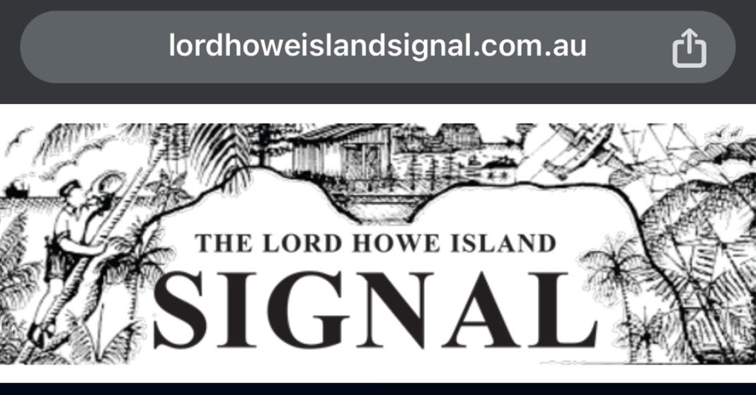 An image of the masthead under the Lord Howe Island website.