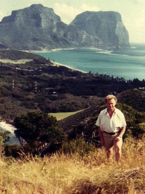 An image of Colin Croll on Lord Howe Island. Colin was a regular visitor to Lord Howe Island recently passed away on June 22, 2024.