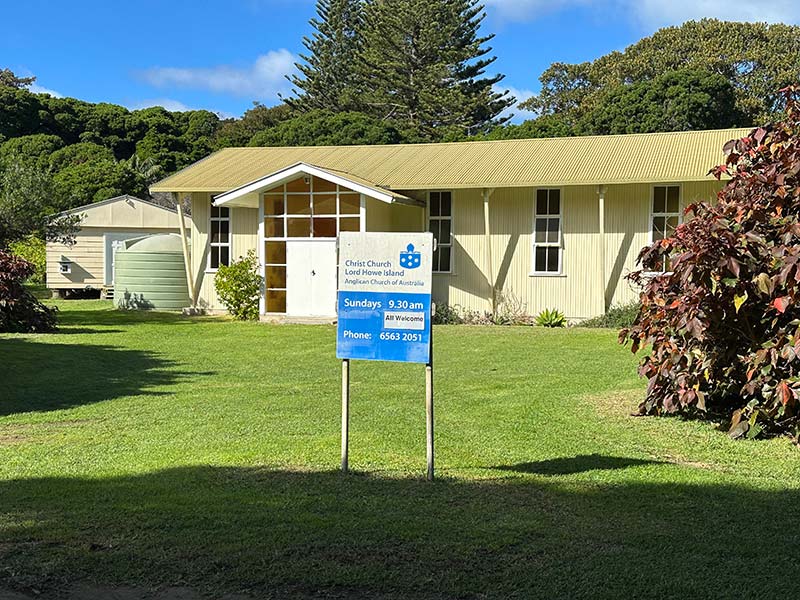 An image of the Anglican Church, Christ Churc on Lord Howe Island