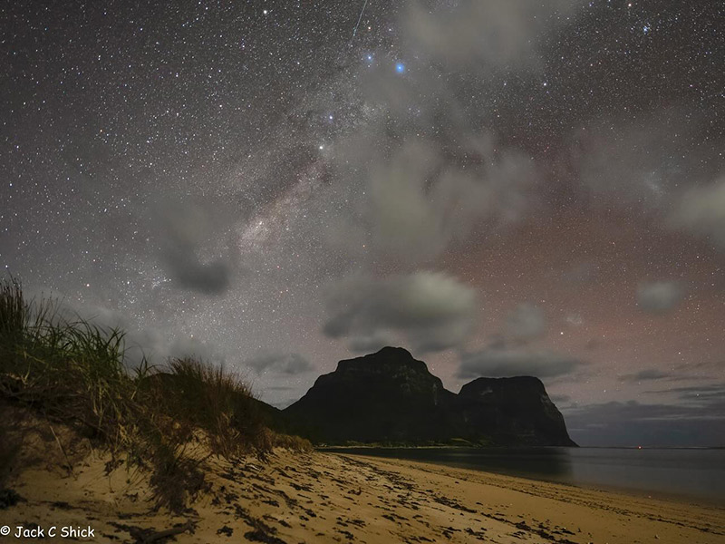 A beautiful night winter image of Lord Howe Island