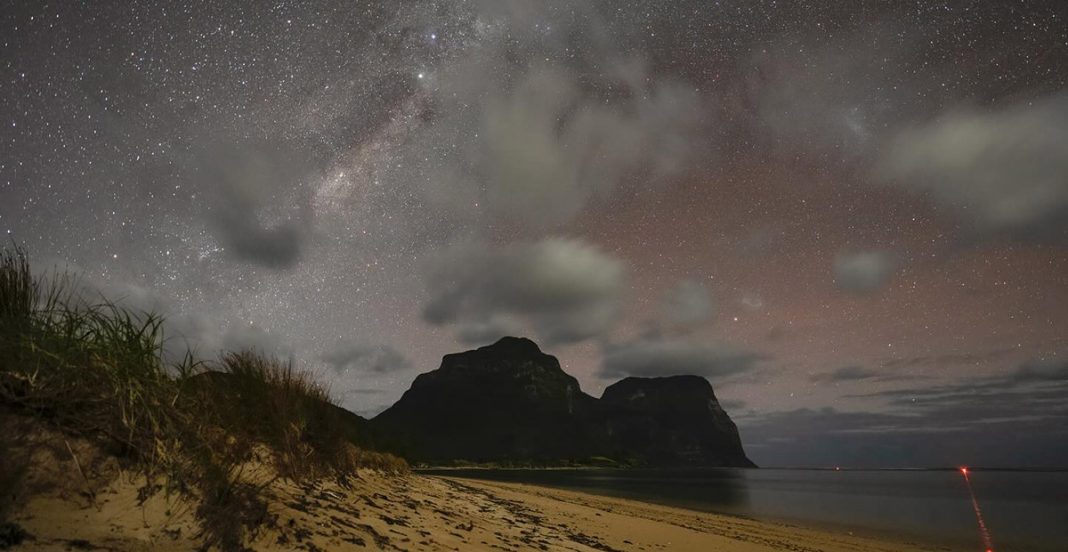 A beautiful night winter image of Lord Howe Island