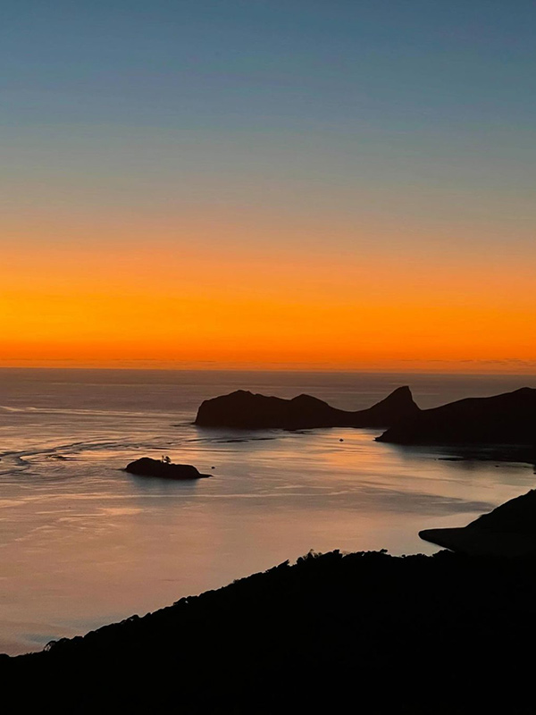 A beautiful winter image of Lord Howe Island at sunset