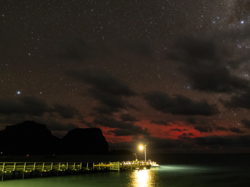 Aurora Australis on Lord Howe Island captured by Johnson Xia on Sunday August 4