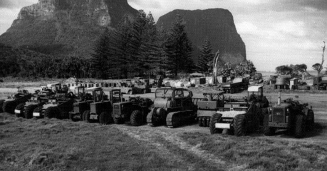 Construction of the Lord Howe Island Airstrip in the 1970s