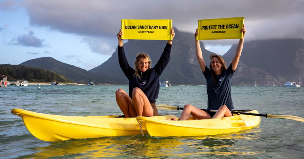 Greenpeace Australia Pacific recently visited Lord Howe Island as part of its work to protect the global ocean, where the organisation aims to protect 30% of the world’s ocean by 2030.