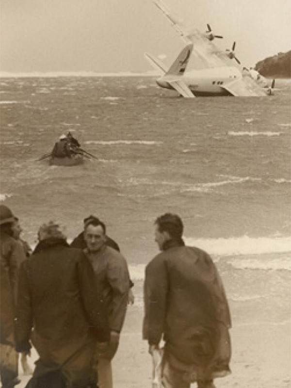 The loss of BRE (“Pacific Chieftain”) in June, 1963, necessitated the purchase of a Sunderland from the New Zealand air force. After its modification and refurbishment it was christened “Islander”. (Photo courtesy P. Shields)
