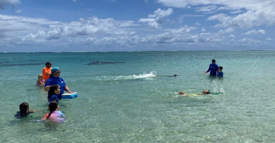 Lord Howe Island Central School students at swim school