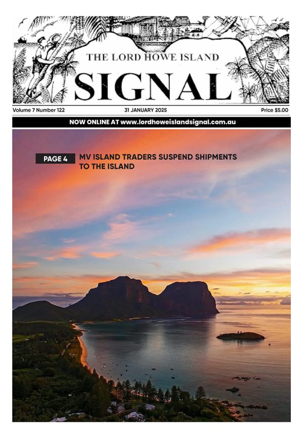 This months cover of The Signal Issue 122 features a sunset image captures the stunning Lord Howe Island, featuring the prominent Mount Lidgbird and Mount Gower in the background. The Island's lush greenery, pristine beaches, and crystal-clear waters create a picturesque and serene environment.